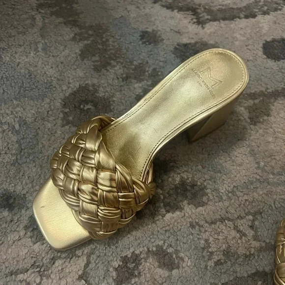 Marc Fisher Nahea Sandal Gold Leather NWOT - Picture 3 of 6